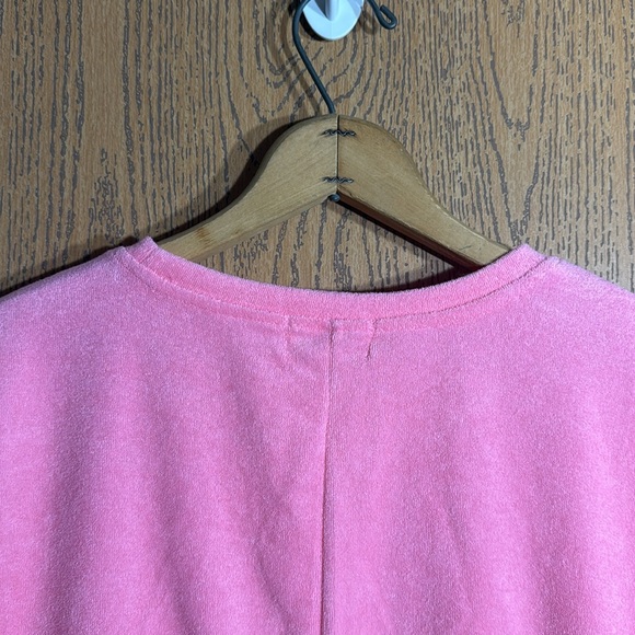 NEW Juicy Couture Pink Terry Cloth Short Dolman Sleeve Crop Top Size XL - Picture 11 of 13